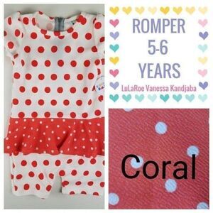 Dot Dot Smile Girls Romper 5-6 Years NWT